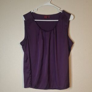 212 Collection Deep Purple Sleeveless Blouse size XL